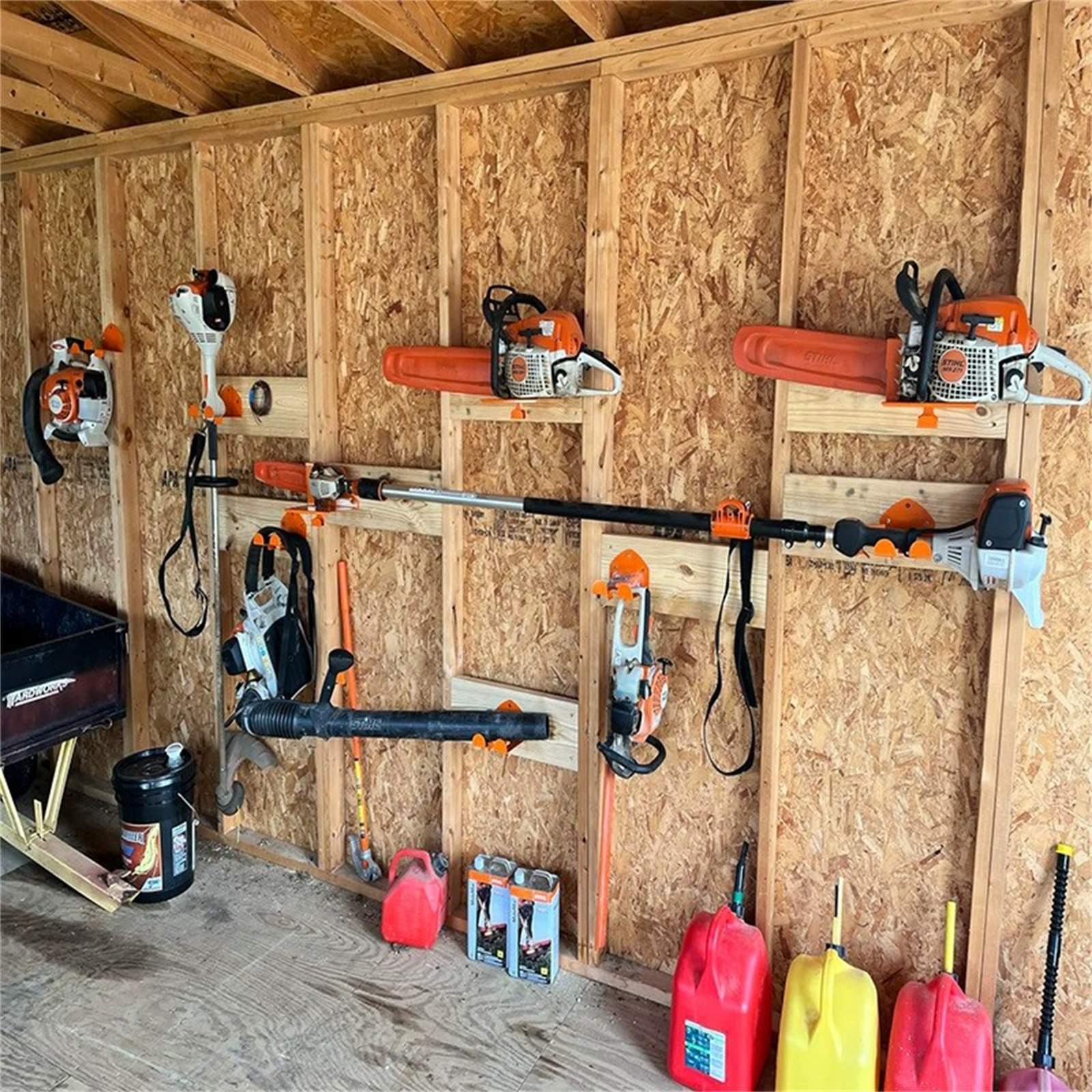 Power Tools Display Rack - Adjustable Chainsaw Wall Mount Heavy Rack