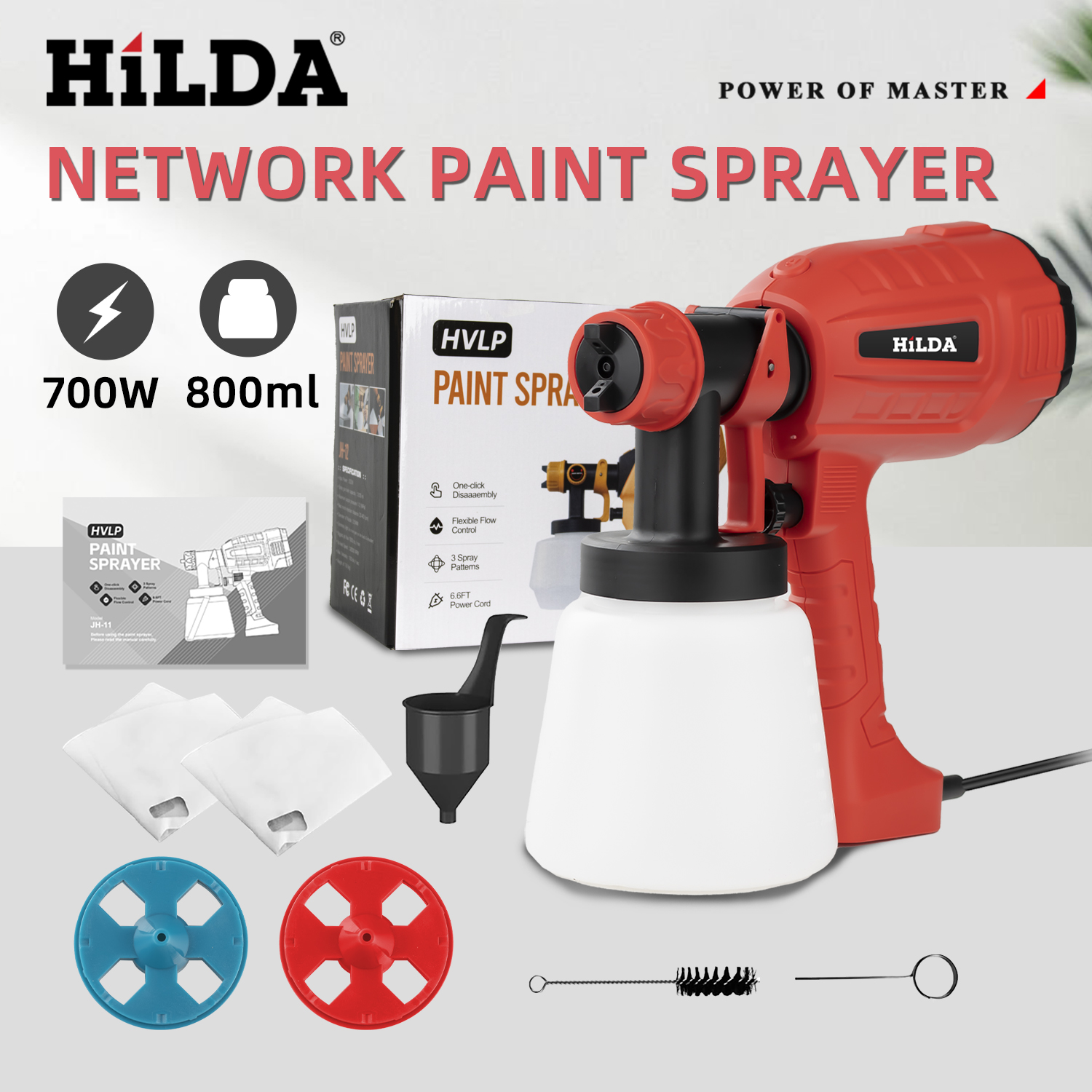 HILDA 800ML Electric Spray Gun – Power Tools Pink recenzja i cena