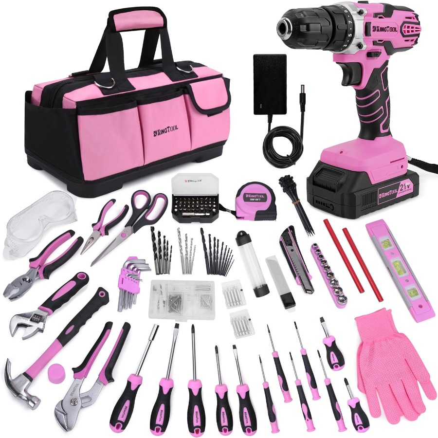 267-Piece Tool Kit Set - Pink  – Power Tools Pink recenzja i cena