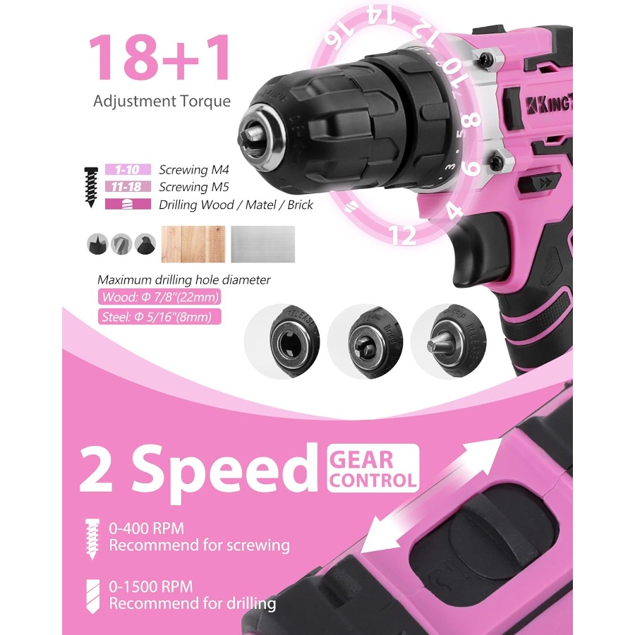267-Piece Tool Kit Set - Pink  – Power Tools Pink recenzja i cena