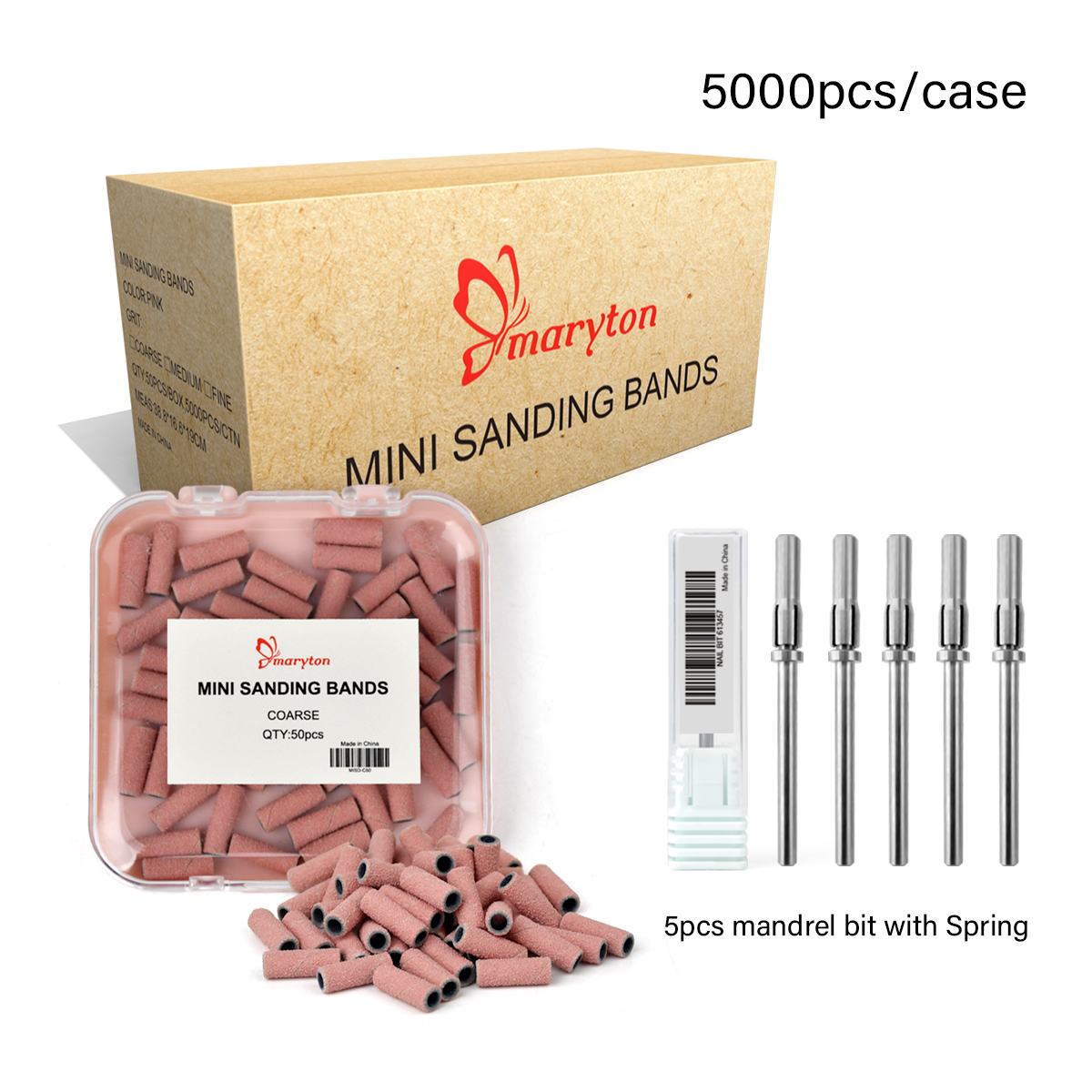 5000Pcs/Carton Nail Drill Bits – Power Tools Pink recenzja i cena