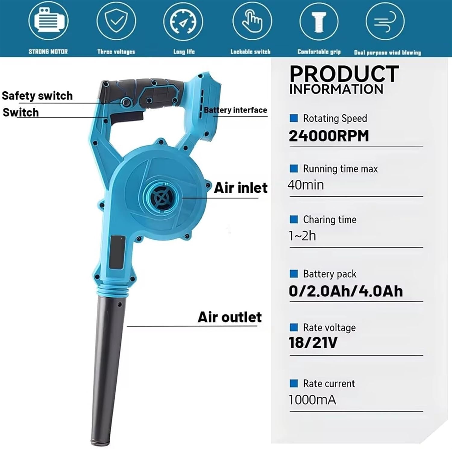 For Makita 18V Li-Ion Battery  – Power Tools Vacuum recenzja i cena