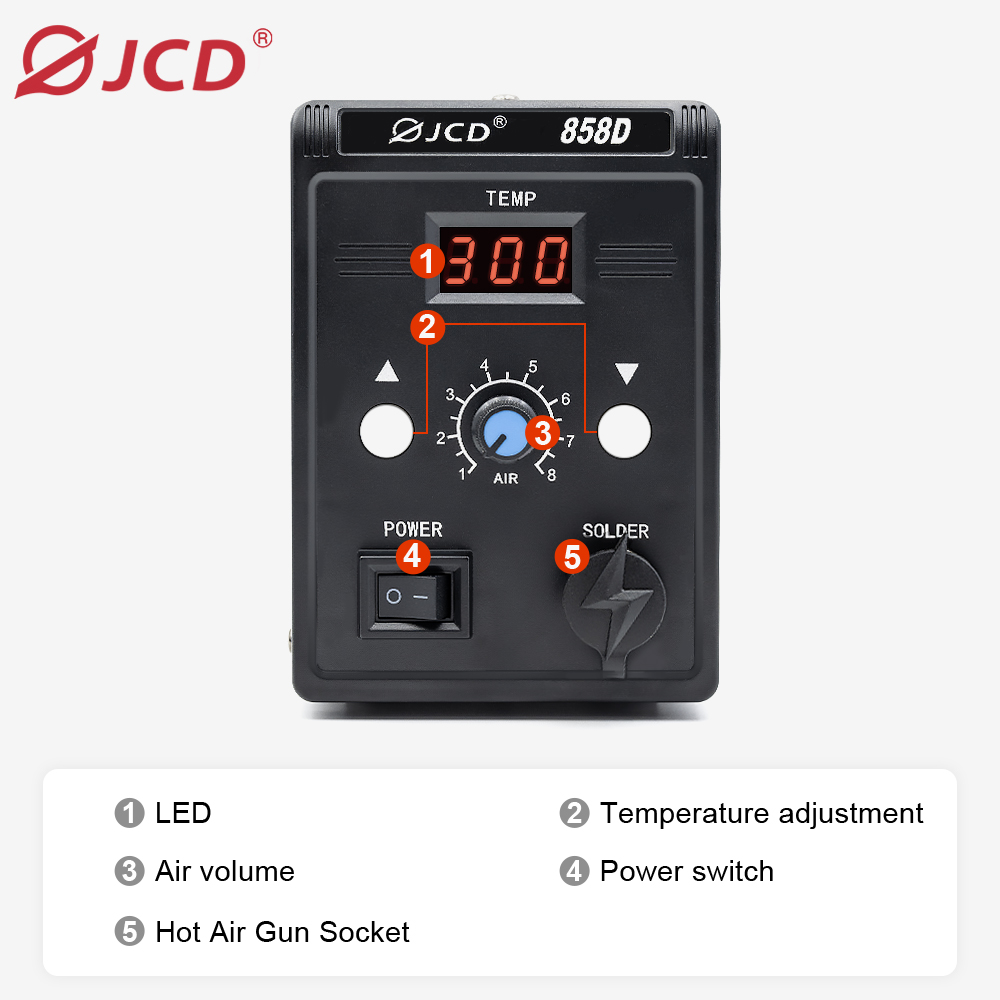 JCD Hot Air Gun 858D BGA Rewor – Heat Gun Variable recenzja i cena