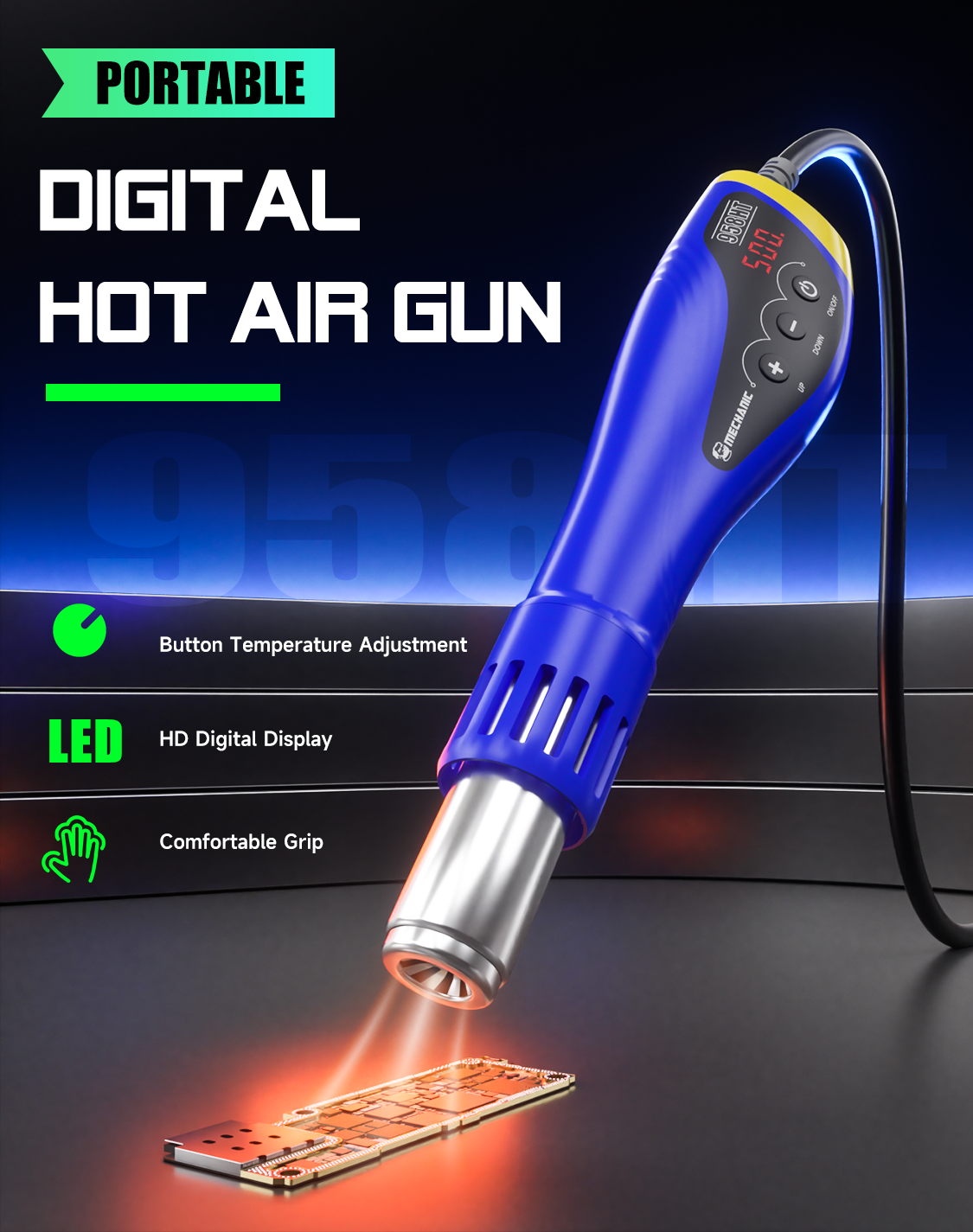 MECHANIC 958HT Digital Hot Air – Heat Gun Variable recenzja i cena