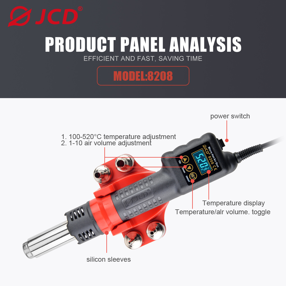 JCD 750W Micro Heat Gun Rework – Heat Gun Variable recenzja i cena