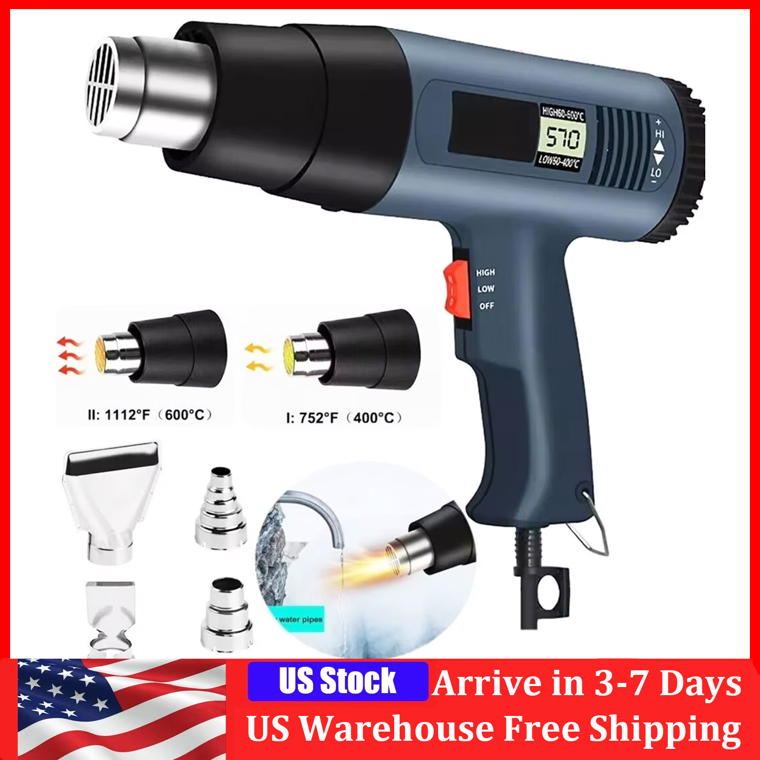 2000W Electric Heat Gun With L – Heat Gun Variable recenzja i cena