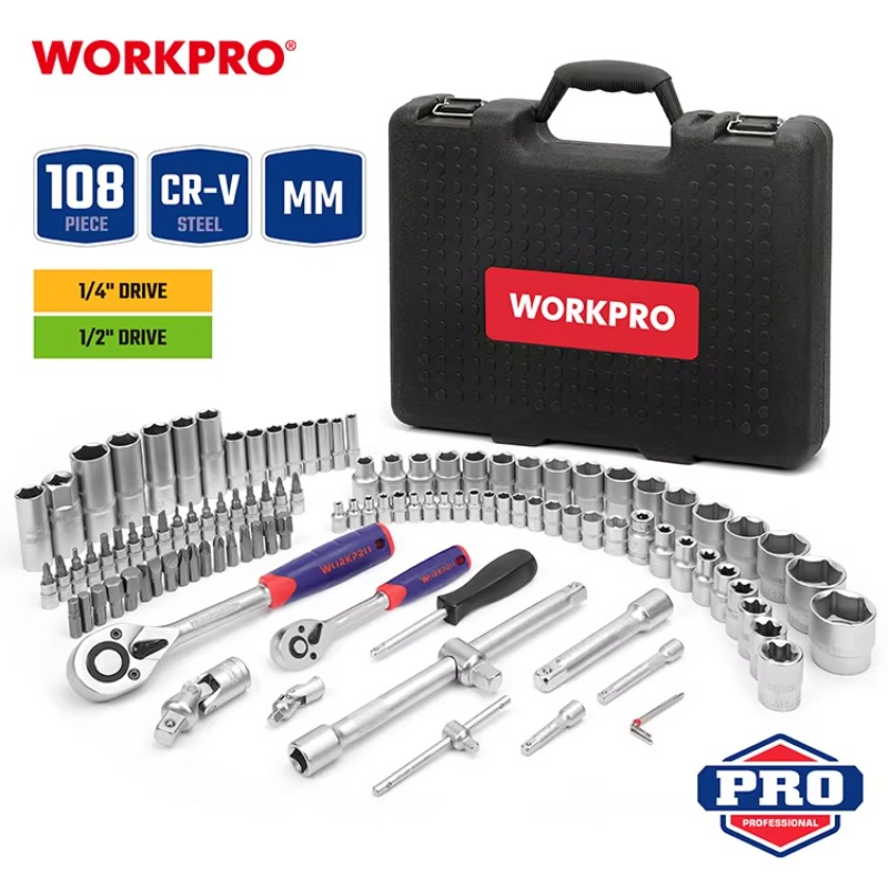 108pcs Professional Mechanics  – Power Tools Kit Set recenzja i cena