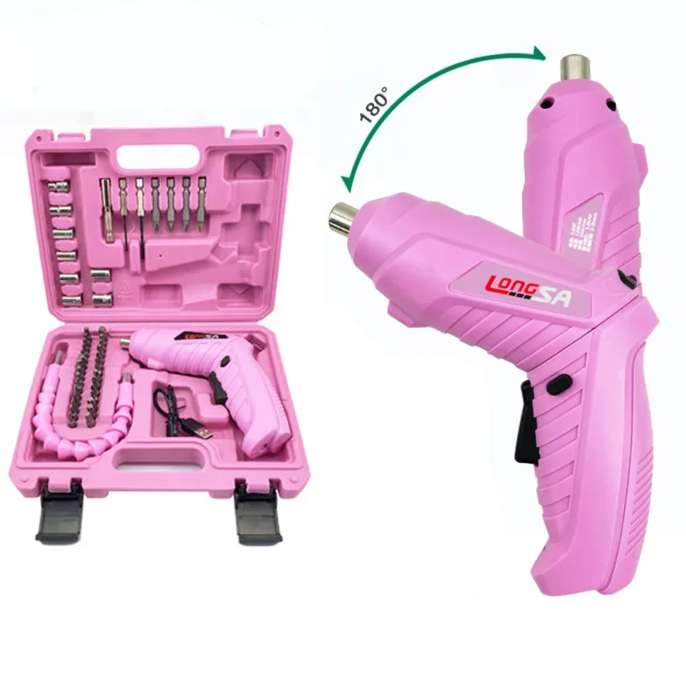 New Full Pink Electric Screwdr – Power Tools Pink recenzja i cena