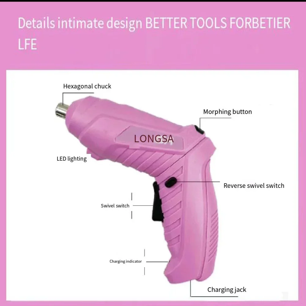 New Full Pink Electric Screwdr – Power Tools Pink recenzja i cena