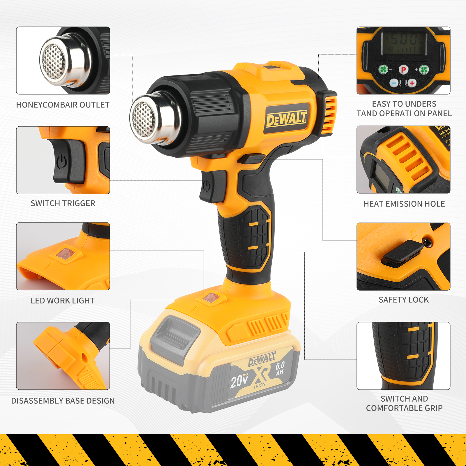DEWALT DCE530 20V Rechargeable – Heat Gun Variable recenzja i cena