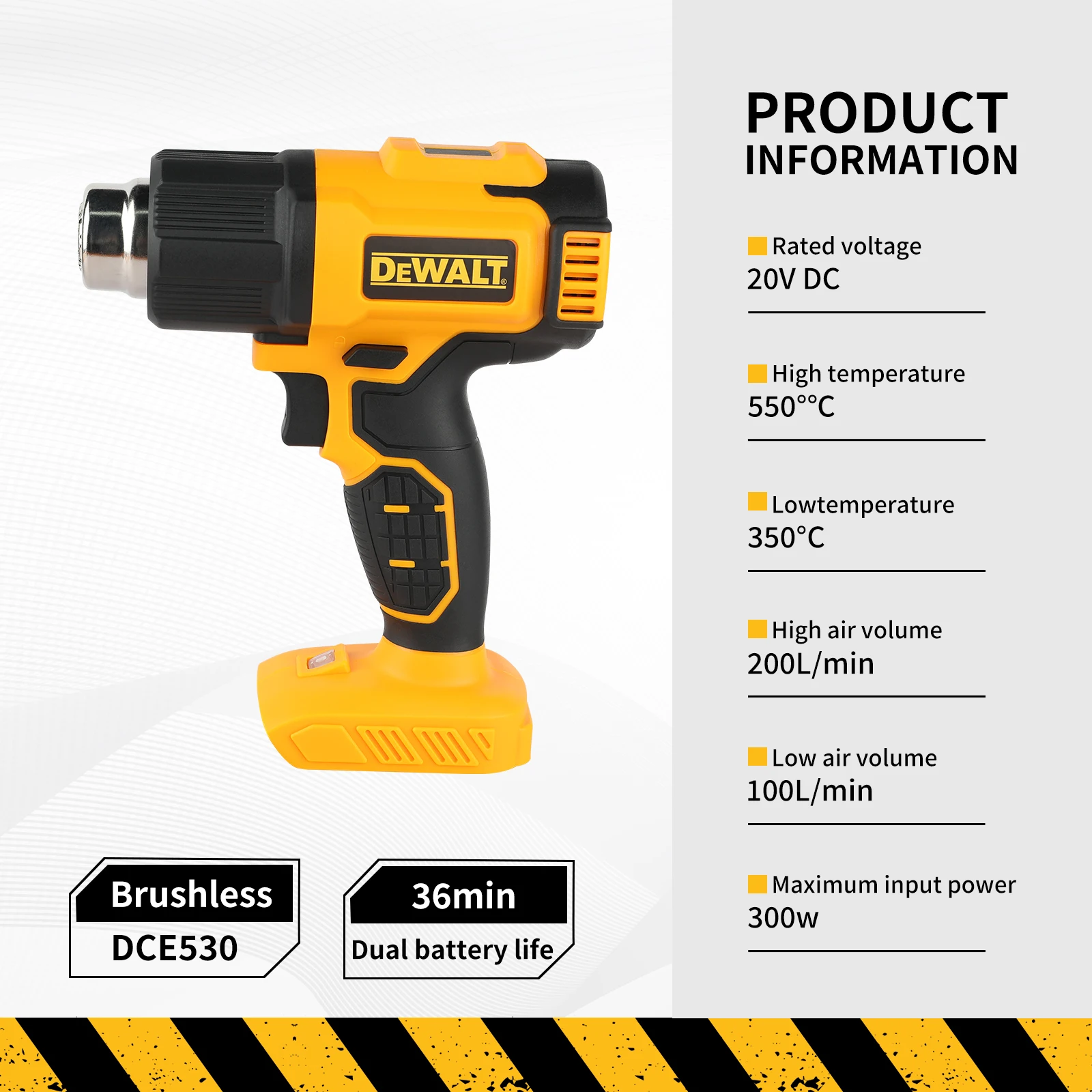 DEWALT DCE530 20V Rechargeable – Heat Gun Variable recenzja i cena